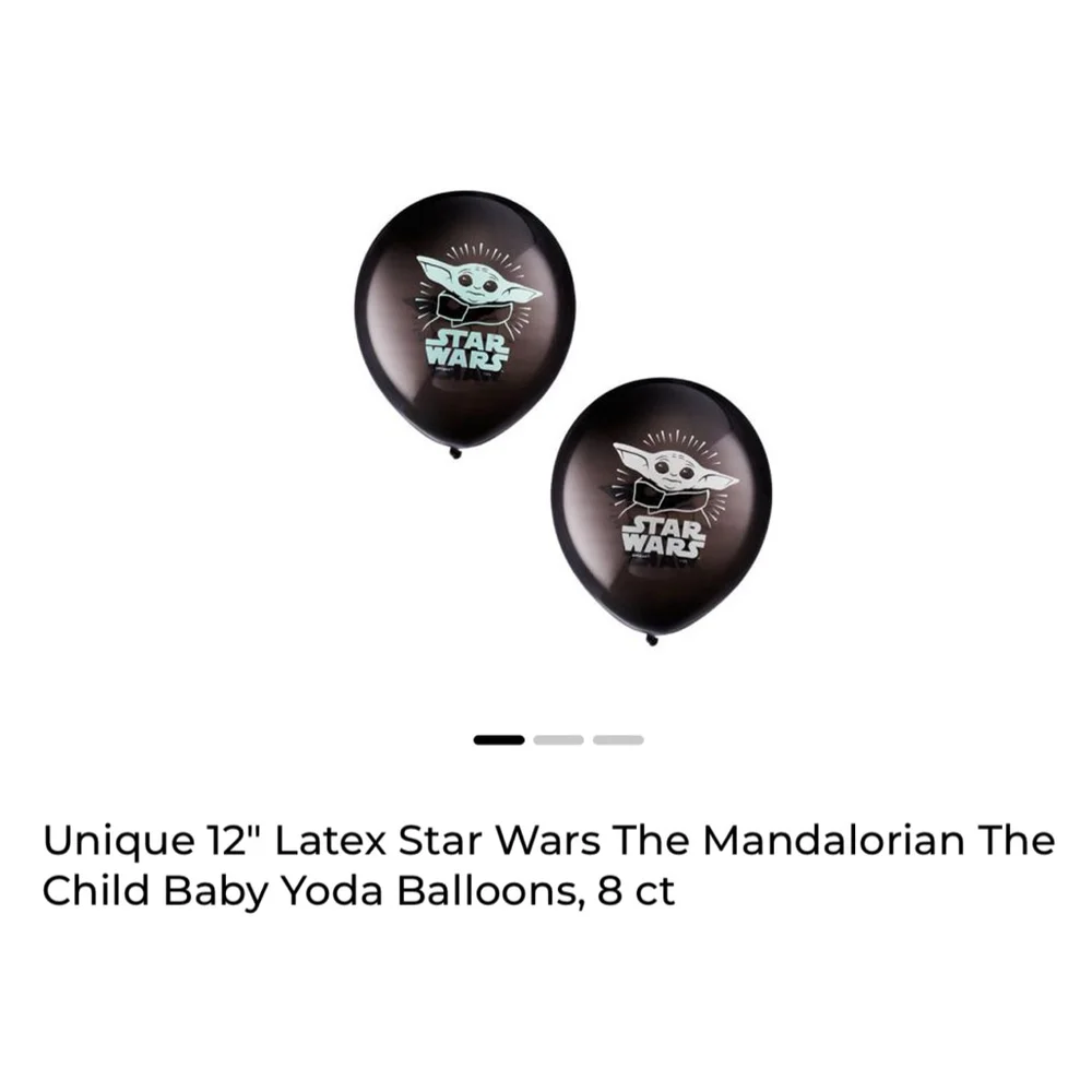 NWT Star Wars Mandalorian Yoda Party Supplies set of 8